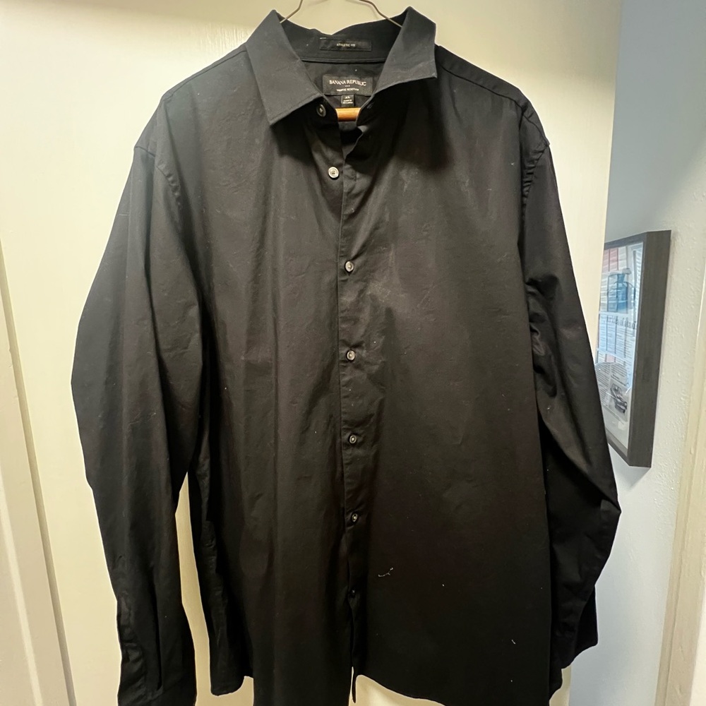 Banana Republic Men's Black Dress Shirt